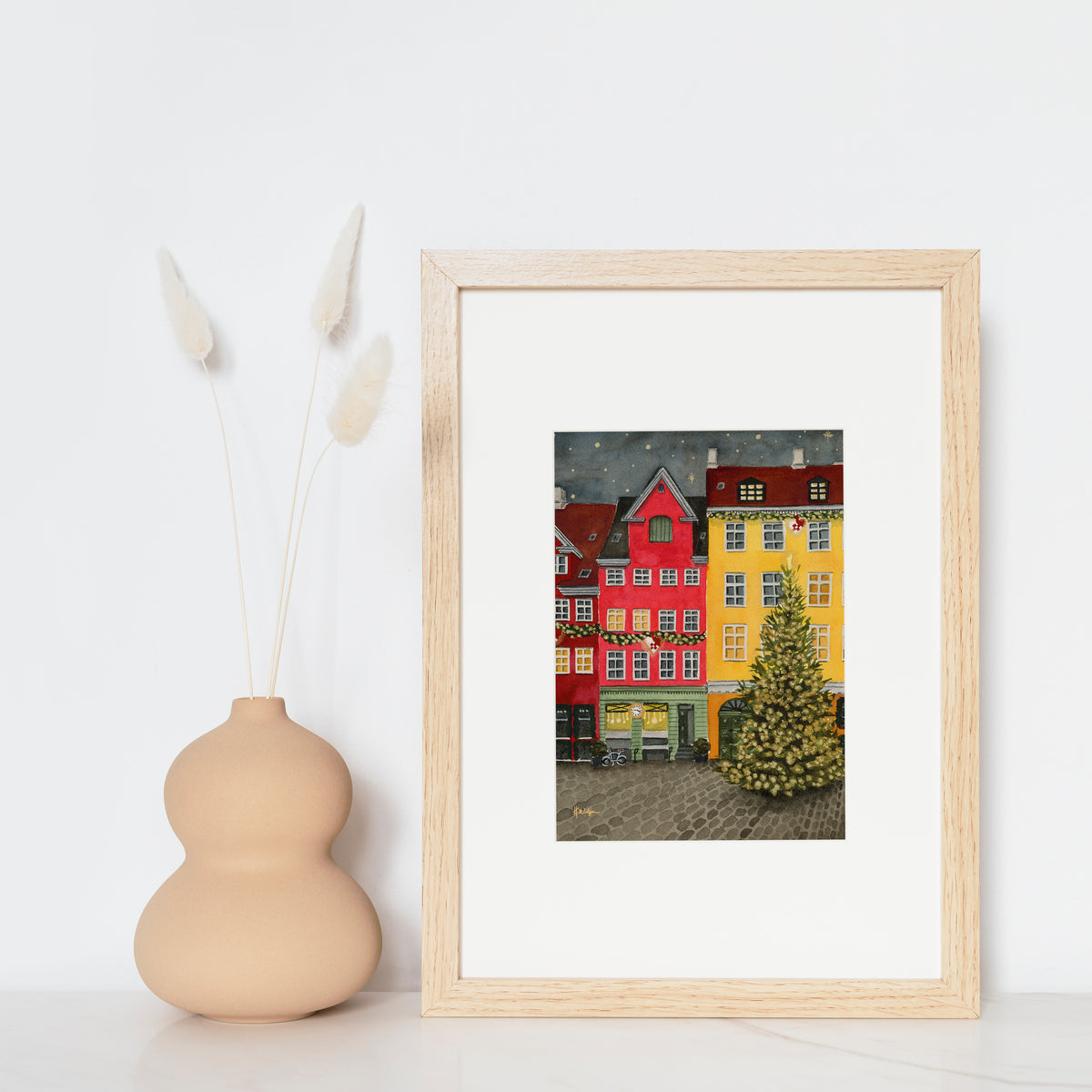 Copenhagen at Christmas Travel Art Print