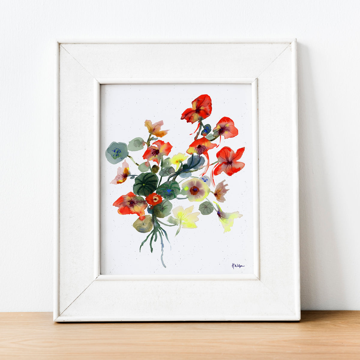 Abstract Nasturtium Floral Art Print