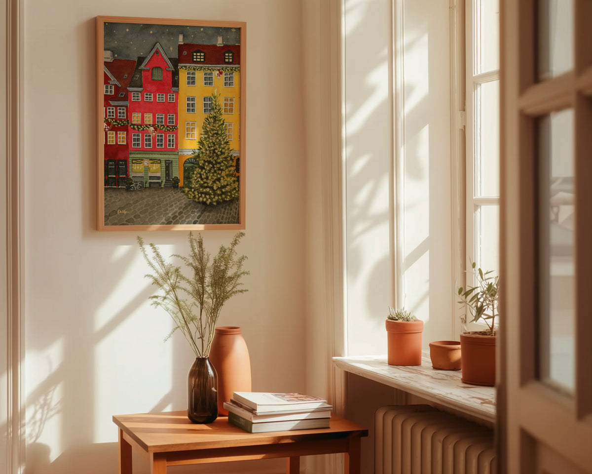 Copenhagen at Christmas Travel Art Print