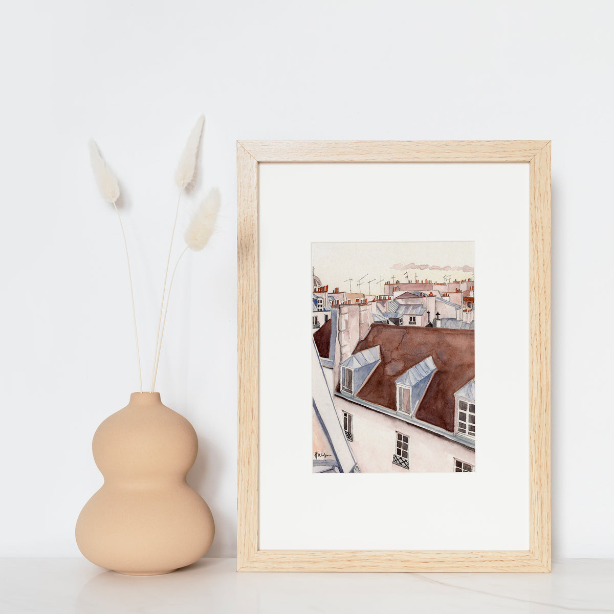 View Over Le Marais Travel Art Print