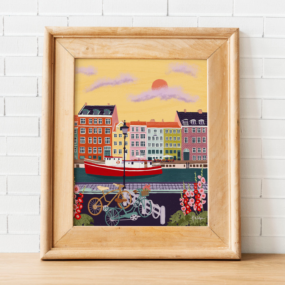 Nyhavn, Copenhagen, Denmark Travel Art Print