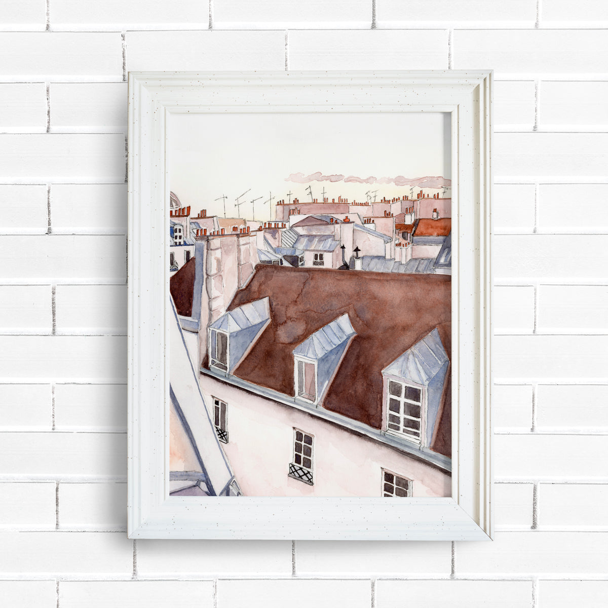 View Over Le Marais Travel Art Print